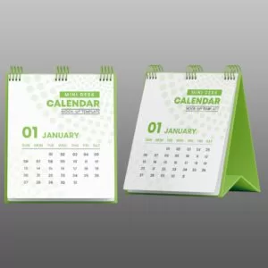 Calendário personalizado verde